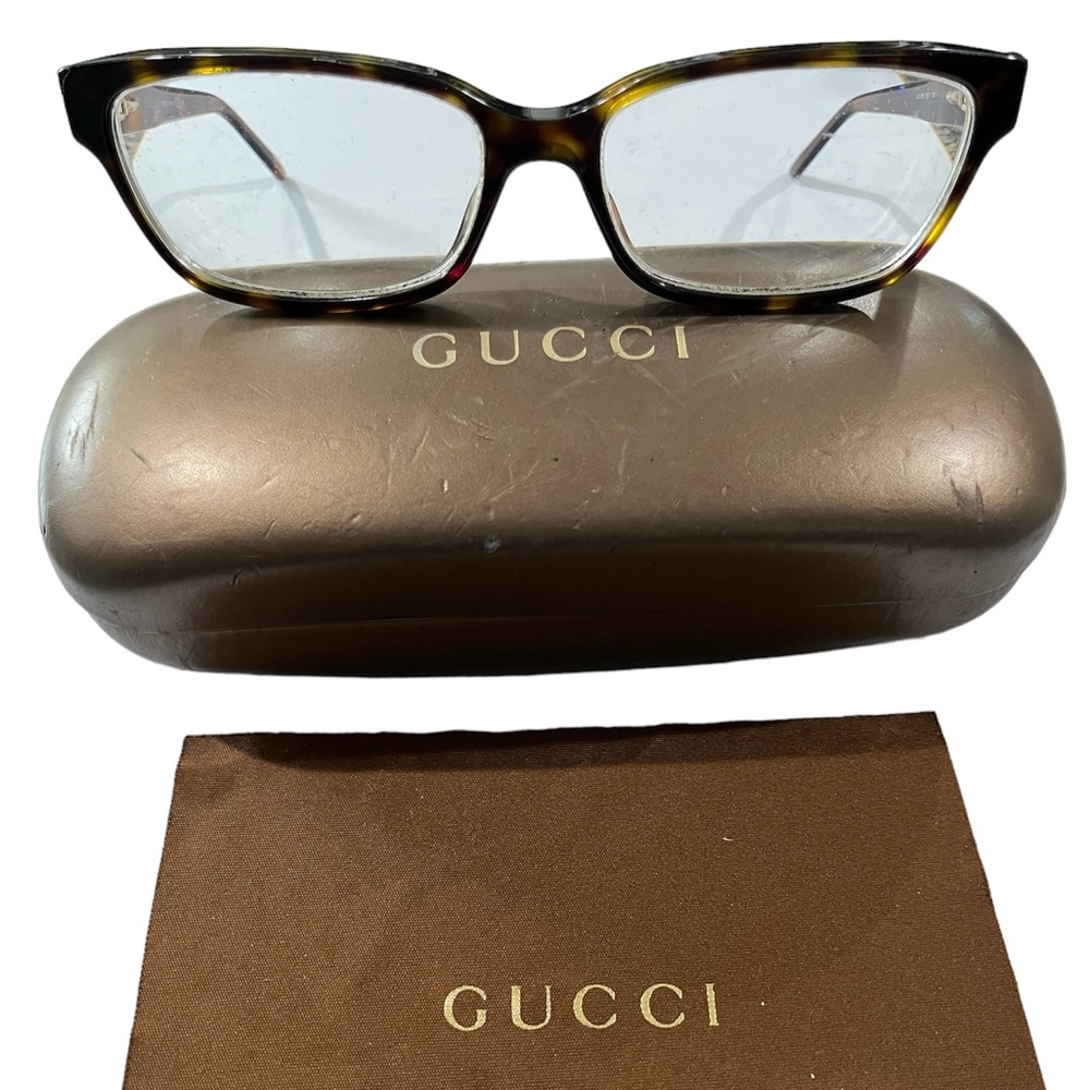 Authentic GUCCI tortoise eyeglasses frame.
